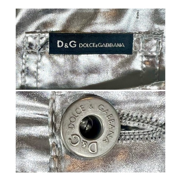 Dolce & Gabbana Metallic Silver Leather Mini Skirt - Picture 8 of 10